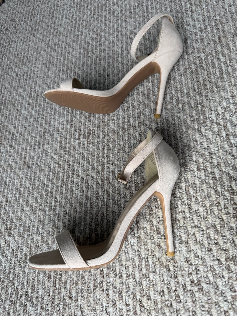 Lulu's Nude Ankle Strap Heels